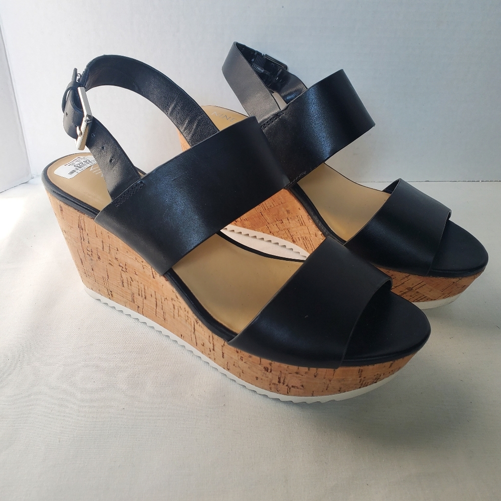Nine West ankle strap wedge